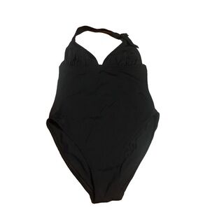 Burberry swimsuit one piece with buckle black womens